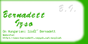 bernadett izso business card
